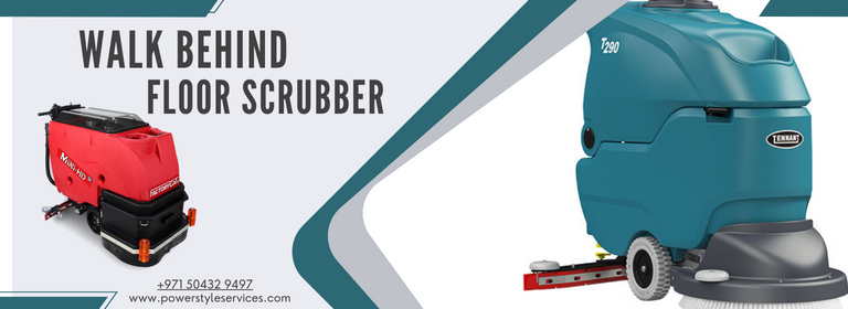 Walk behind scrubber