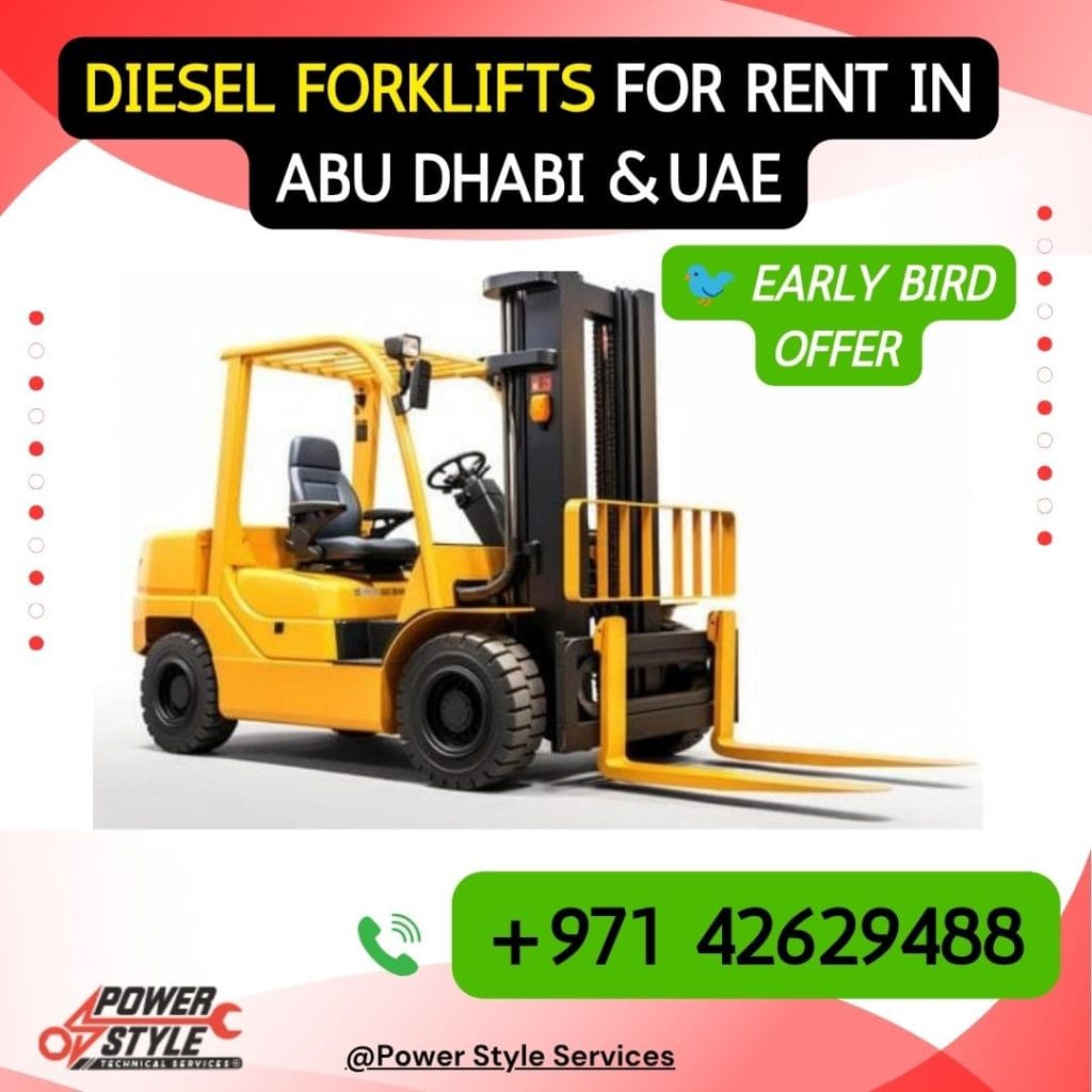 rent diesel forklift in the UAE.